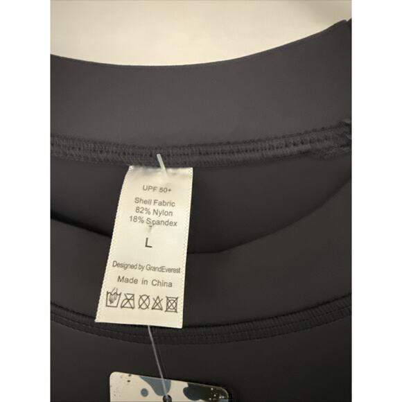 Enjoy the Sunshine UPF 50 Long Sleeve Rash Gaurd Swim Top Gray Shirt Sz L NWT - Picture 3 of 7